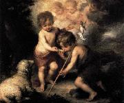 Infant Christ Offering a Drink of Water to St John MURILLO, Bartolome Esteban